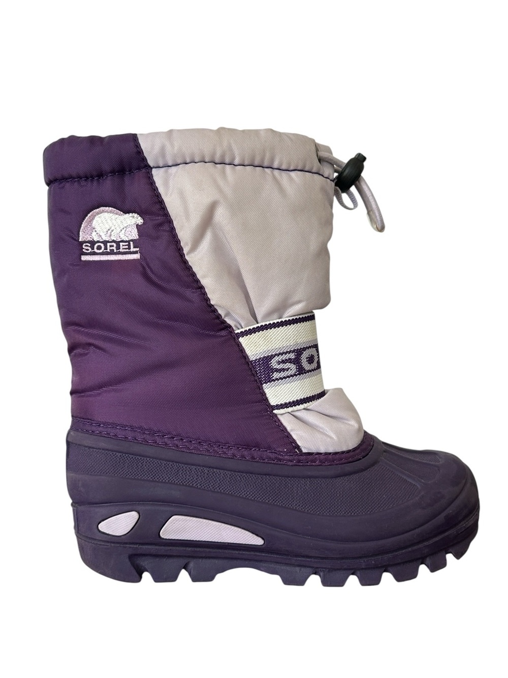 Sorel Toddler Girl Cub Purple & Lavender Winter Snow Boots Waterproof Size 11